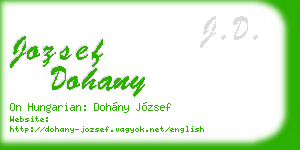 jozsef dohany business card