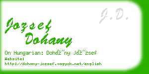 jozsef dohany business card